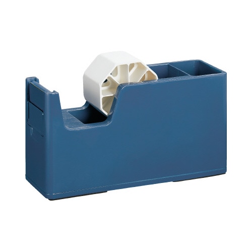 机ではかどる収納付きテープカッターネイビー×３