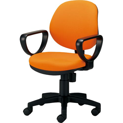 カララチェア　肘付　背座同色　オレンジ