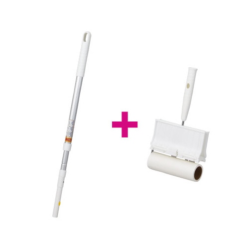 ３段伸縮アルミ柄＋粘着ローラーセット