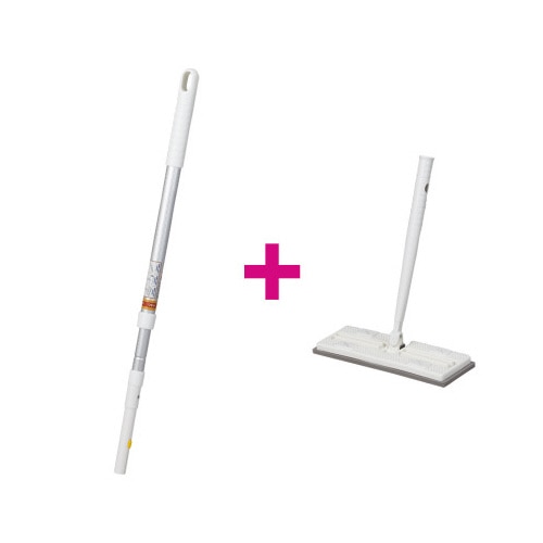 ３段伸縮アルミ柄＋フロアワイパーセット