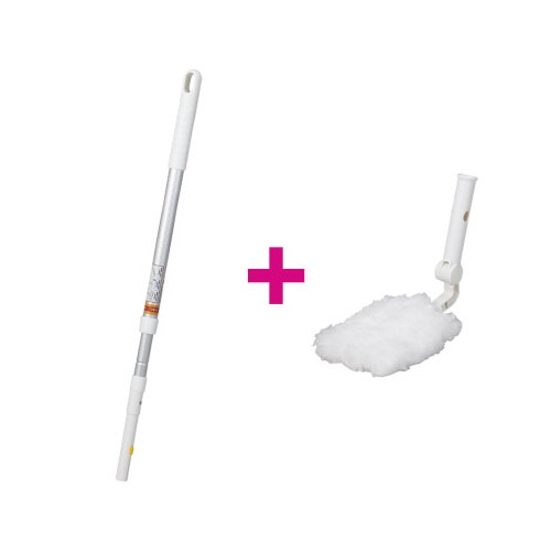 ３段伸縮アルミ柄＋ハンディーワイパーセット