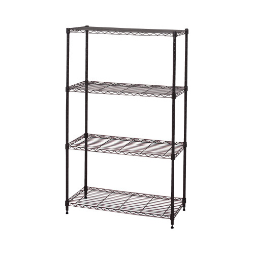 カラーメタルラック　幅７５０×高１２３０　ブラウン