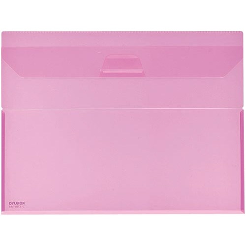 クリヤーホルダー＜キャリー＞ＰＰ　Ａ４ピンク×５冊
