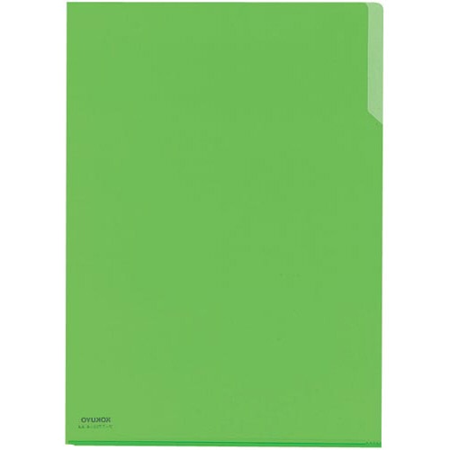 クリヤーホルダー１０　ＰＰ　Ａ４　黄緑×５冊