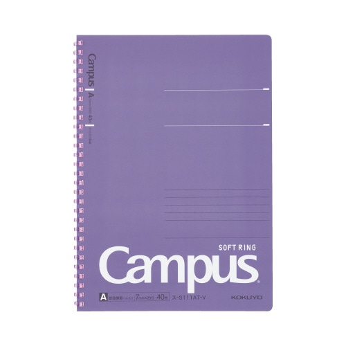 キャンパスソフトリングドット罫４０枚Ｂ５　紫