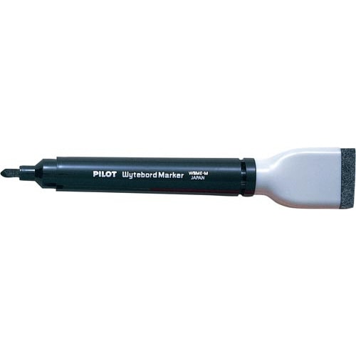 ボードマーカー　中字　イレーザー付き　黒　１０本