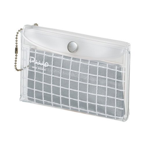 ミニポーチ　ピープフラット　シルバーグレー