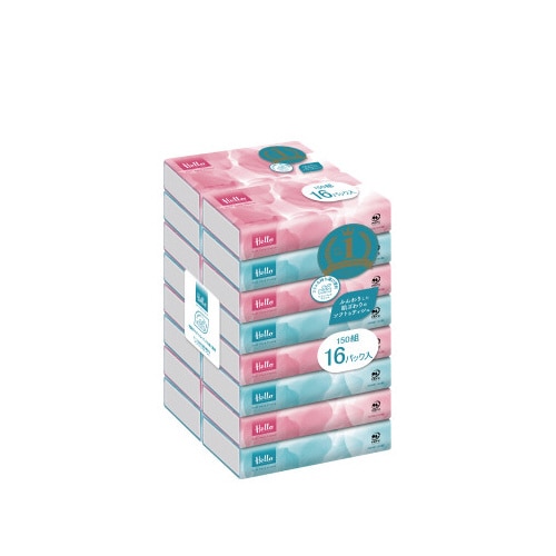 ハローソフトパックティシュ　１５０組（１６個入）