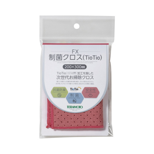 ＦＸ制菌クロス（ＴｉｏＴｉｏ）赤　２０×３０