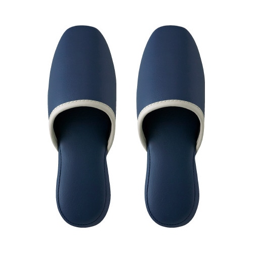 ラインビニールスリッパＬネイビー１足