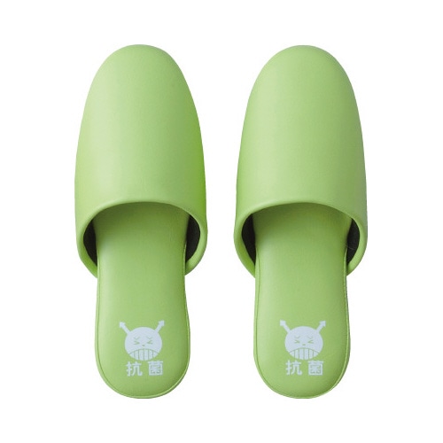 抗菌プリントスリッパ　グリーン　１足