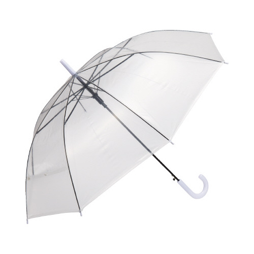 ワンタッチビニール傘　白手元　６０ｃｍ×６