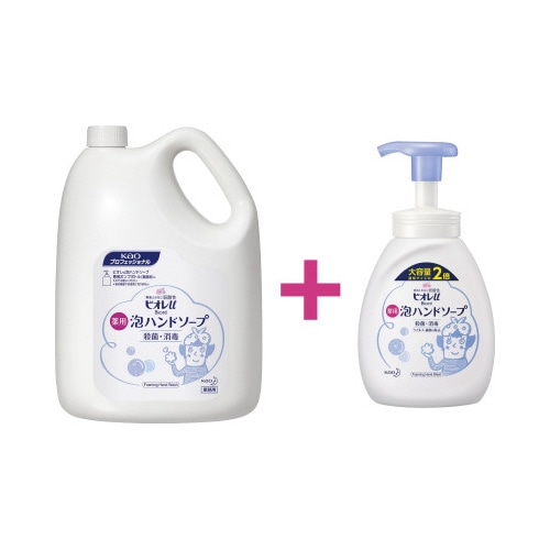 ビオレ泡ハンドソープ４Ｌ＋本体５００ｍｌ　セット