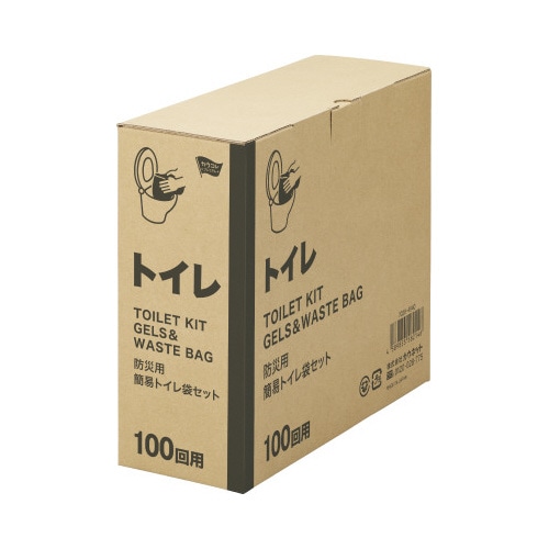 コンパクト収納　防災用トイレセット　１００回用×５