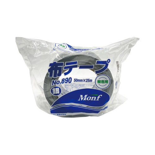 Ｍｏｎｆ梱包用カラー布テープ　Ｎｏ８９０銀　３０巻