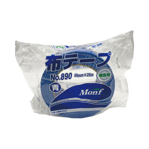 Ｍｏｎｆ梱包用カラー布テープ　Ｎｏ８９０青　３０巻