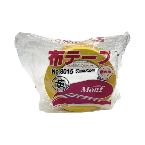 Ｍｏｎｆ梱包用カラー布テープＮｏ８０１５黄　３０巻