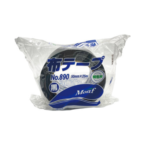 Ｍｏｎｆ梱包用カラー布テープ　Ｎｏ８９０黒　３０巻