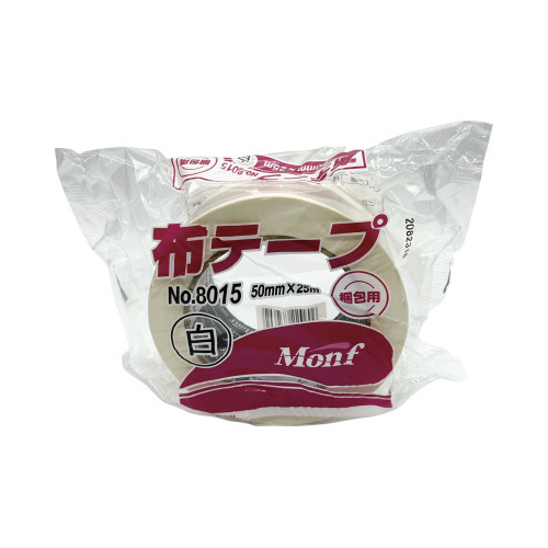 Ｍｏｎｆ梱包用カラー布テープＮｏ８０１５白　３０巻