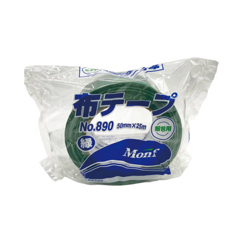 Ｍｏｎｆ梱包用カラー布テープ　Ｎｏ８９０緑　３０巻