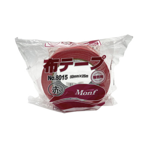 Ｍｏｎｆ梱包用カラー布テープＮｏ８０１５赤　３０巻