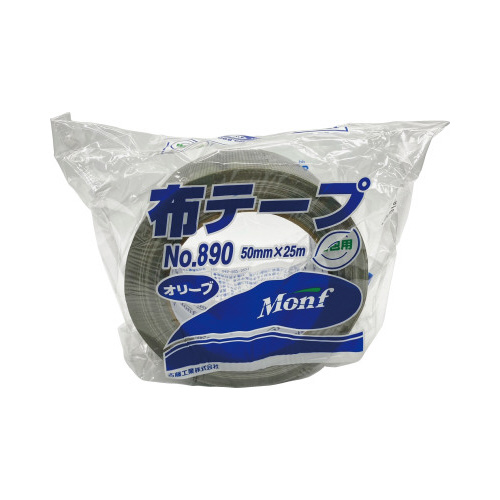 Ｍｏｎｆ梱包用カラー布テープＮｏ８９０黄緑　３０巻