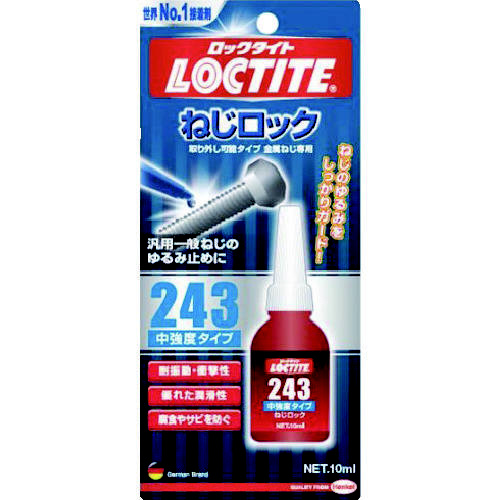 ねじ緩み止め接着剤　中強度　２４３　１０ｍｌ