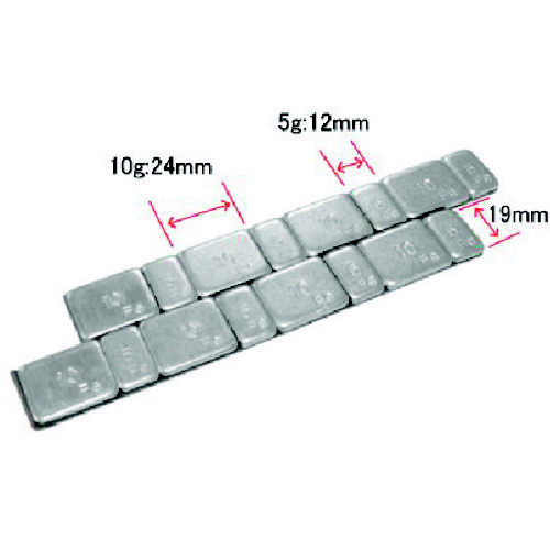 貼り付バランスウェイト　６０ｇ（５ｇ／１０ｇ刻み）