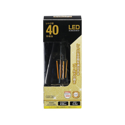 ＬＥＤレトロ球　３Ｗ　Ｅ２６　キャンドル色　２４個