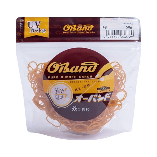 オーバンド　５０ｇ透明袋　＃８　アメ