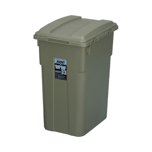 連結カラー分別ペール３３型　カーキグリーン
