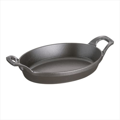 ストウブオーバルスタッカブルディッシュ２１ｃｍ黒