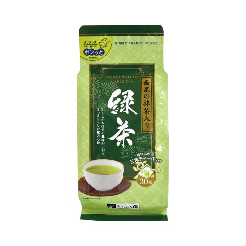 西尾の抹茶入り緑茶ティーバッグ　３０バッグ入※