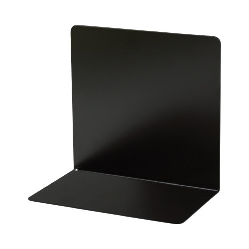 ブックエンド　マグネット付　Ｌ型　ワイド　黒