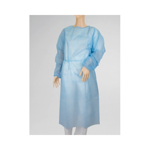 アイソレーションガウンゴム袖フリーブルー１０枚