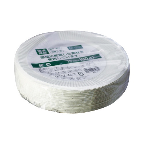 環境良品紙皿１８ｃｍ１００Ｐ×６