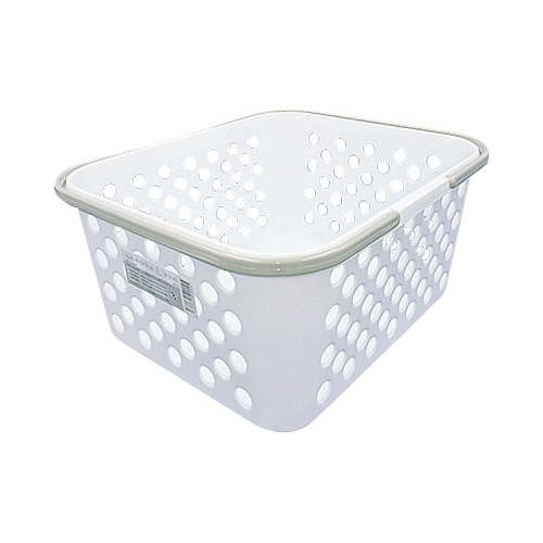 ハンドルバスケットＬ　ホワイト