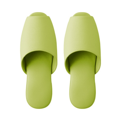 抗菌多機能ビニールスリッパ　前あき　グリーン４０足