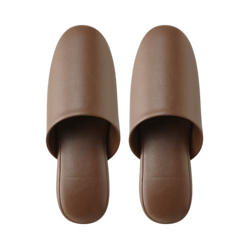 抗菌多機能ビニールスリッパ　前とじ　ブラウン４０足