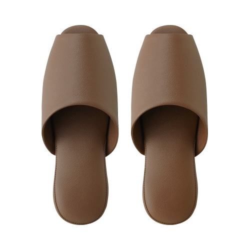 抗菌多機能ビニールスリッパ　前あき　ブラウン４０足