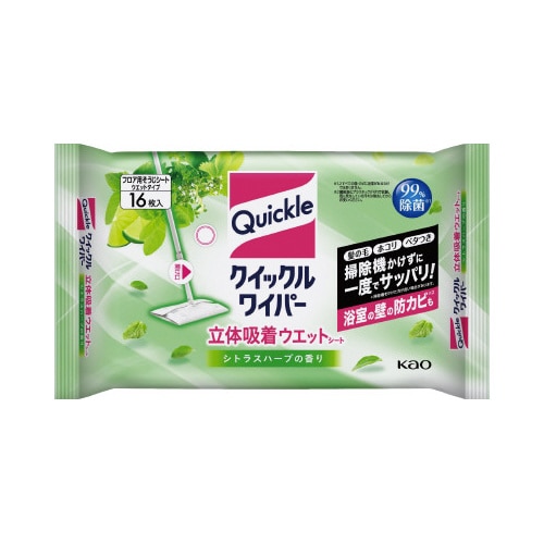 クイックル立体吸着ＷＳシトラスハーブ替１６枚×２０