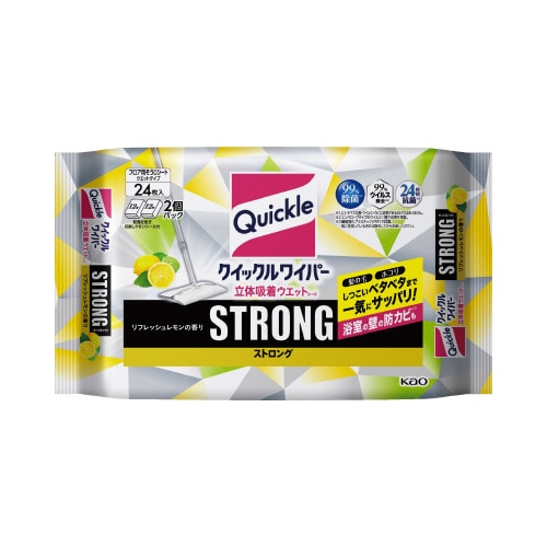 クイックル立体吸着Ｗストロングレモン２４枚×１０