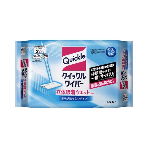 クイックルワイパー立体吸着ウエットシート３２枚×５