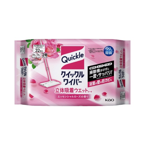 クイックルワイパー立体吸着ＷＳローズ３２枚×１０