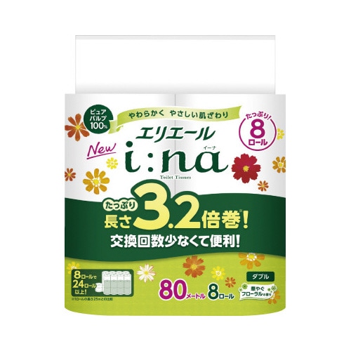 イーナトイレット　３．２倍巻８Ｒ　ダブル