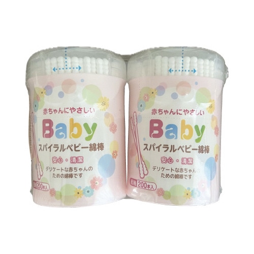 スパイラルベビー綿棒　２００本入　２個Ｐ×５