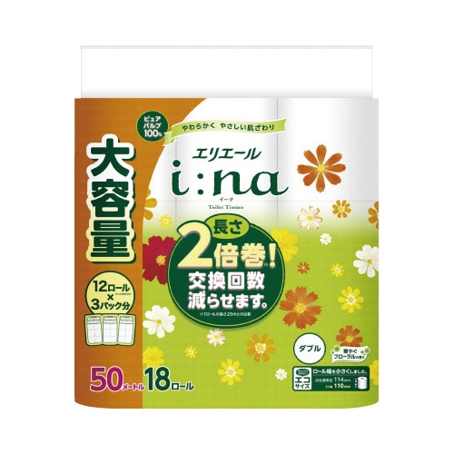イーナトイレット　２倍巻１８Ｒ　ダブル×４