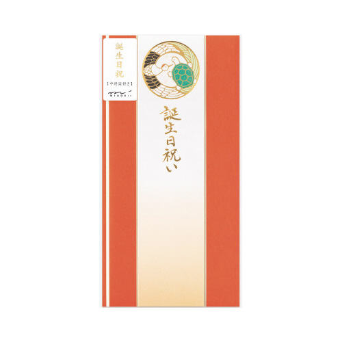 金封４７９　誕生日祝　紋　鶴亀柄