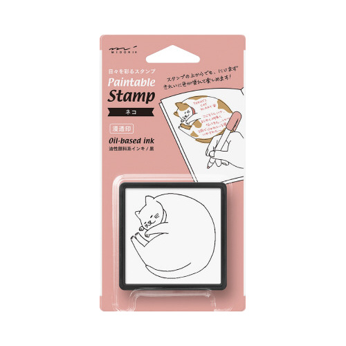 スタンプ　浸透印　ネコ柄