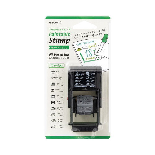 スタンプ　回転印　モチーフふきだし柄